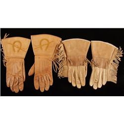 2 Pairs Ladies Wild West Show Gauntlets