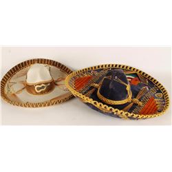 Lot of 2 Large Sombreros