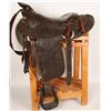 Image 1 : Heiser Brown Leather Floral Tooled Saddle