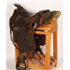 Image 2 : Heiser Brown Leather Floral Tooled Saddle