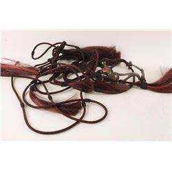 Maroon Fleming Horsehair Bridle & Reins