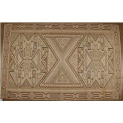 Raised Outline Geometric Pattern Indian Rug