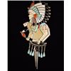 Zuni Inlaid Indian Chief Bolo Tie