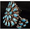 Image 2 : Large Lady's Navajo Turquoise Cluster Bracelet