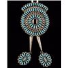 Image 1 : Large Turquoise Petit Point Bolo Tie