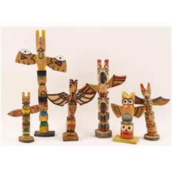 Lot of 6 Ojibwa Totems