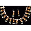 Image 2 : Bone Inlaid Necklace & Earring Set