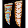 Image 2 : Collection of 2 Fully Beaded Knife Scabbards