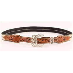 Ladies Hitched Horsehair Belt with Buckle