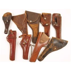 Lot of 9 Leather Holsters