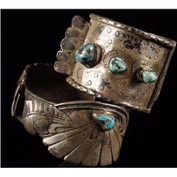 Lot of 2 Old Pawn Navajo Watchband Cuffs