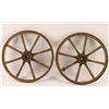 Image 1 : Two Vintage Wagon Wheels