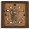 Image 1 : Sandstone Face Clock with Turquoise Accents
