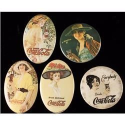 Lot of 5 Coca Cola Advertising Pocket Mirrors