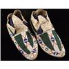 Beautiful Pair of Crow Beaded Moccasins