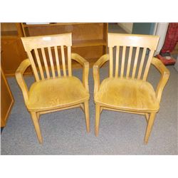 QTY 2 HENDRICKSON OAK CHAIRS