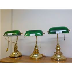 3PC BANKERS LAMPS