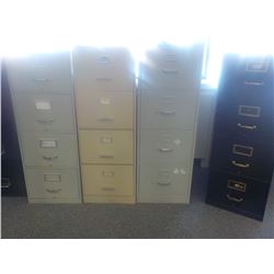 4PC 4DWR VERTICAL FILE CABINETS