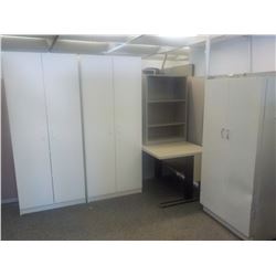 POD LOT, 3-2DOOR CABINETS, ETC