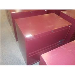 2DR LATERAL FILE CABINET MAROON