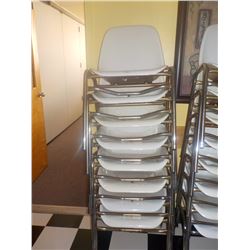 QTY 8 WHITE CHAIRS