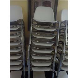 QTY 8 WHITE CHAIRS