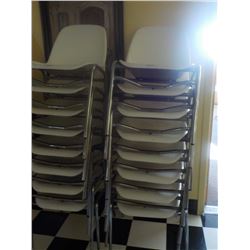 QTY 8 WHITE CHAIRS