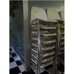 QTY 8 WHITE CHAIRS