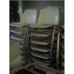 QTY 8 WHITE CHAIRS