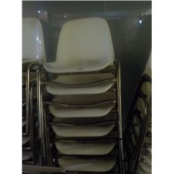 QTY 8 WHITE CHAIRS