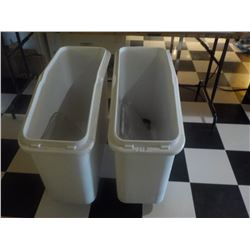 2PC RUBBERMAID MOBILE FLOUR BINS