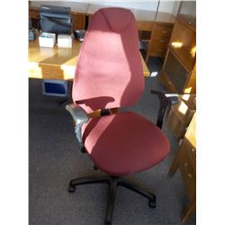 HIGH BACK OFFICE CHAIR, BURGUNDY
