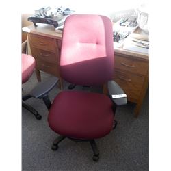 ERGO OFFICE CHAIR, BURGUNDY