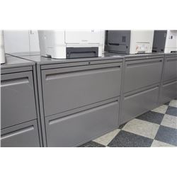 HAWORTH PREMISE CHARCOAL 2 DRAWER LATERAL FILE CABINET