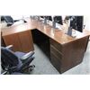 Image 2 : CHERRY 6' L-SHAPE EXECUTIVE DESK