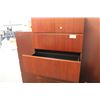 Image 2 : HAWORTH CHERRY 4 DRAWER LATERAL FILE CABINET WITH OVERSHELF