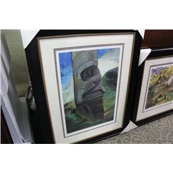 EMILY CARR,  SKIDGATE POLE  FRAMED LIMITED EDITION PRINT, 101/950