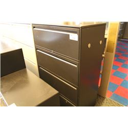 HAWORTH PREMISE BLACK 4 DRAWER LATERAL FILE CABINET