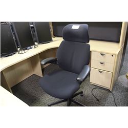 HUMANSCALE FREEDOM BLACK FULLY ADJUSTABLE ERGONOMIC HIGH BACK TASK CHAIR