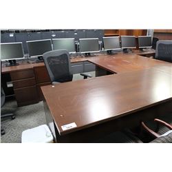 CHERRY U-SHAPE EXECUTIVE DESK