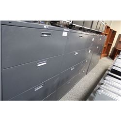 COBALT GREY 4 DRAWER LATERAL FILE CABINET