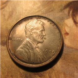 1909 P VDB Lincoln Cent. Choice Brown Uncirculated. Book value $30.00.