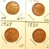 Image 1 : 1926S VF, 28P, 29P, & 30P All Red-Brown Unc Lincoln Cents. Book value $104.00.