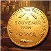 Image 2 : "The State Where the Tall Corn Grows/A/Souvenir/From/Iowa", large, heavy medal. 2 3/8".