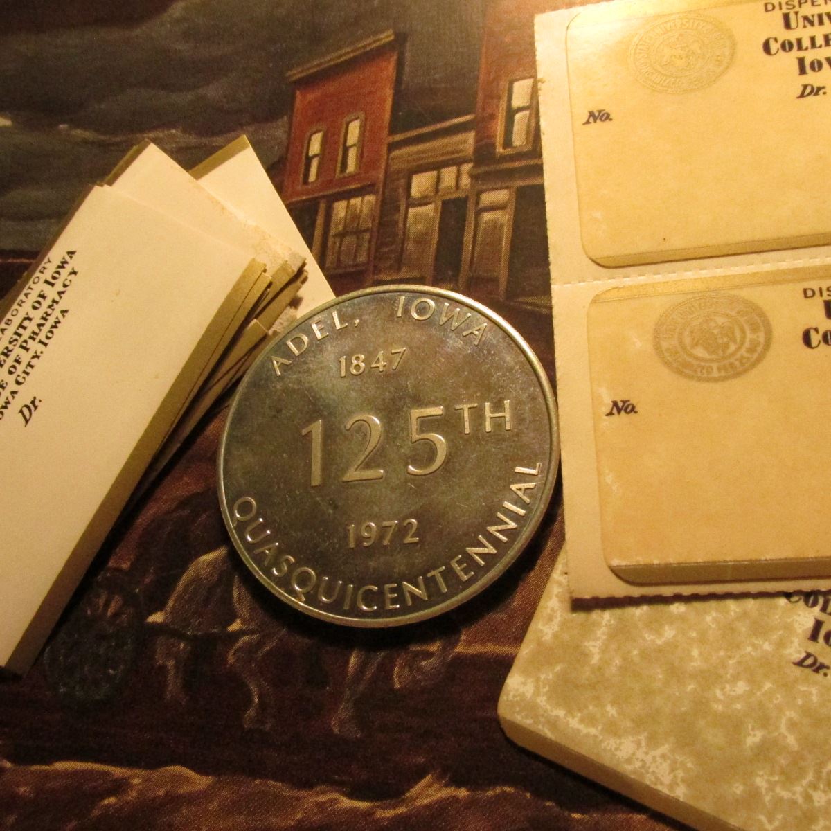 Adel, Iowa 18471972 Quasquicentennial 125th Medal, Nickel, Number 804