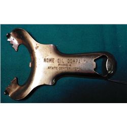 “Home Oil Company/Phone 4/State Center, Iowa”, Advertising Fruit Jar lid seal breaker and Pop Bottle