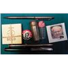 Image 2 : “McManus for Governor” Campaign Pin (Iowa); group of “This Coin Sold” Coin Cards; (3) Old Pens or Me