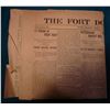 Image 1 : Original January 21, 1909 newspaper “The Fort Dodge Messenger”, interesting articles on a Rattlesnak