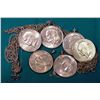 Image 1 : (6) Eisenhower Dollars in Bezels, some chains, and possibly a couple of small diamonds in a pendant.