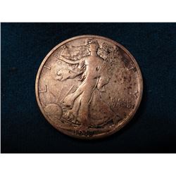 1918 S  Walking Liberty Half Dollar. Good. Red Book value $18.00.